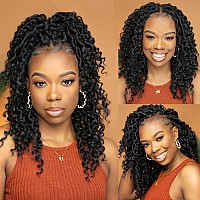 Forevery Faux Locs Crochet Hair 12 Inch Goddess Locs Crochet Hair 6 Packs Prelooped Crochet Hair For Black Women River Locs Cro