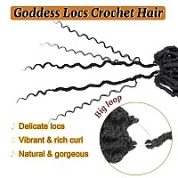 Forevery Faux Locs Crochet Hair 12 Inch Goddess Locs Crochet Hair 6 Packs Prelooped Crochet Hair For Black Women River Locs Cro