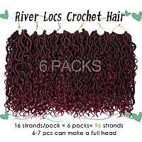 Liyate Goddess Locs Crochet Hair 12 Inch 6 Packs Faux Locs Crochet Hair For Black Women Pre Looped Soft River Locs Crochet Braid