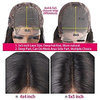 Daules 5X5 Hd Lace Closure Wigs Human Hair 5X5 Deep Wave Closure Wig For Women 100 Human Hair 180 Density Pre Plucked With Bab