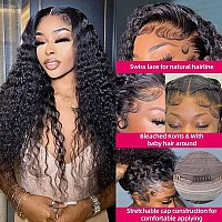 Daules 5X5 Hd Lace Closure Wigs Human Hair 5X5 Deep Wave Closure Wig For Women 100 Human Hair 180 Density Pre Plucked With Bab