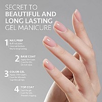 Gaoy 16Ml 2 Pcs Glassy Gel Top Coat And Base Coat Setno Wipe Foundation Combination For Uv Light Cure Nail Polish