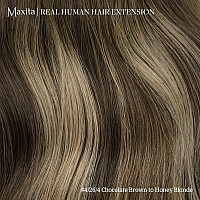 Maxita Hair Extensions Clip In Real Human Hair Balayage Chocolate Brown To Honey Blonde 9Pcs 20 Inch Hair Extensions 150G Thic