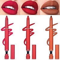 BINGBRUSH 3 Colors Crayon Matte Longwear Lipstick Pack Set,Moisture Smooth Color Ultimate Lip for Makeup Collection - Nourishing Lip Stain with a Matte Finish Waterproof Velvet Lipgloss