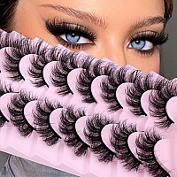 False Eyelashes Fluffy Wispy Mink Lashes 16mm Natural Full Volume Pesta