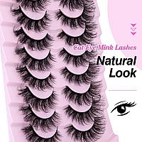 False Eyelashes Fluffy Wispy Mink Lashes 16mm Natural Full Volume Pesta