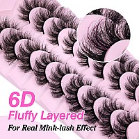 False Eyelashes Fluffy Wispy Mink Lashes 16mm Natural Full Volume Pesta