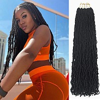 Faux Locs Crochet Hair Soft Locs 20 Inches 7 Packs Crochet Locs Crochet Hair Black Natural Wave Braids Hair Extensions Distresse