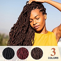 New Faux Locs Crochet Hair Soft Locs 7 Packs 36 Inch Locs Crochet Hair Pre Looped Distressed Goddess Locs Butterfly Locs Braids