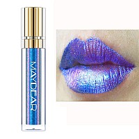 Maydear Chameleon Lipstick High Pigmented Blue Lipstick For Women Metallic Shine Lip Gloss Fullcoverage Multichrome Lipstick