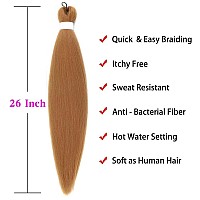 Braiding Hair Pre Stretched Honey Blonde Ez Braiding Hair 6 Packslot 26 Inches Yaki Texture Braiding Hair Hot Water Setting Syn