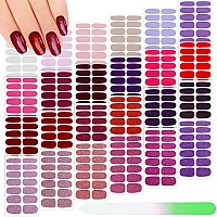 Maitys 336 Pieces 24 Sheets Full Wrap Nail Polish Strips Stickers Selfadhesive Gel Nail Strips Art Decals With Nail File For Wo