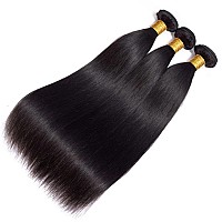 10A Straight Hair Bundles Brazilian Virgin Human Hair Bundles Straight 30 30 30 Inch 100 Unprocessed Virgin Hair Straight Weave