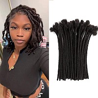 Loc Extension Human Hair 8 Inch 04Cm Width 100 Permanent Huamn Hair Dreadlocks Extension Can Be Dyed Bleached Curled Handmade