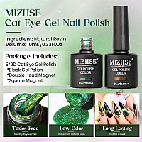 Mizhse 9D Cat Eye Gel Nail Polish Magnetic Gel Polish Set 10 Ml 6 Colors With 2 Magnets Chameleon Magic Galaxy Effect Nail Pol