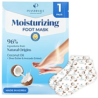 Plantifique Korean Foot Mask Moisturizing 1 Pairs For Dry Cracked Feet Hydrating Socks For Soft Heels Intense Moisturizing