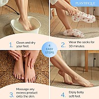 Plantifique Korean Foot Mask Moisturizing 1 Pairs For Dry Cracked Feet Hydrating Socks For Soft Heels Intense Moisturizing