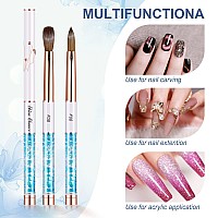 Shine Chance Acrylic Nail Brush Size 8 100 Real Kolinsky Art Nail Brush For Acrylic Powder Application Handmade Women Manicur