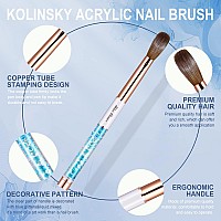 Shine Chance Acrylic Nail Brush Size 8 100 Real Kolinsky Art Nail Brush For Acrylic Powder Application Handmade Women Manicur