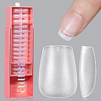 Aillsa Extra Short Coffin Nail Tips 450Pcs Soft Gel Full Cover Nail Tips Matte Prefiled Press On Fake Nail Tips 15 Sizes Presh