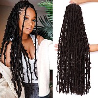 Butterfly Locs Crochet Hair4 Packs Faux Locs Crochet Hair 36 Inch Distressed Soft Locs Crochet Hair For Black Women 36 Inch 4P