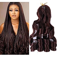 9 Pack French Curly Braiding Hair 22 Inch Bouncy Braiding Hair French Curles Synthetic Hair Extensions French Curl Braiding Hair