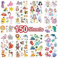 Metker Waterproof Temporary Tattoos 150 Sheets 1700 Different Designs Temporary Tattoo Sheets For Kids Safe For Face And