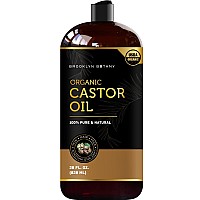 Brooklyn Botany Organic Castor Oil In Plastic Bottle For Hair Growth Eyelashes Eyebrows 100 Pure And Natural Carrier Oil