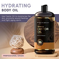 Brooklyn Botany Organic Castor Oil In Plastic Bottle For Hair Growth Eyelashes Eyebrows 100 Pure And Natural Carrier Oil