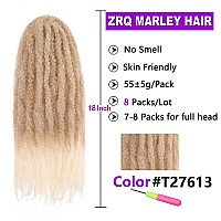 Zrq Marley Hair 18 Inch Afro Kinky Marley Twist Braiding Hair T27613 Ombre Marley Twist Curly Hair Cuban Twist Marley Hairt276