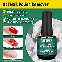 Xifepfr Gel Nail Polish Remover Kit 2 Pack Gel Polish Remover With Liquid Latex Nail Buffer And File Cuticle Tool Magic Gel