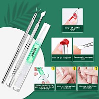 Xifepfr Gel Nail Polish Remover Kit 2 Pack Gel Polish Remover With Liquid Latex Nail Buffer And File Cuticle Tool Magic Gel