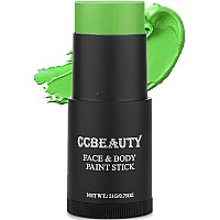 Ccbeauty Light Green Face Body Paint Stick Lime Green Eye Black For Sports St Patricks Day Foundation Goblin Hulk Shrek Hun