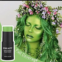 Ccbeauty Light Green Face Body Paint Stick Lime Green Eye Black For Sports St Patricks Day Foundation Goblin Hulk Shrek Hun