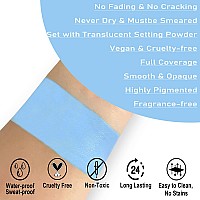 Ccbeauty Light Blue Face Body Paint Stick Blue Eye Black Sticks For Sports Grease Facepaint Makeup Hypoallergenic Foundation