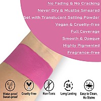 Ccbeauty Hot Pink Face Body Paint Stick Pink Eye Black Sticks For Sports Cream Facepaint Foundation Makeup Face Painting Kit