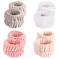 8 Pcs Face Washing Wristbands Soft Absorbent Microfiber Wrist Scrunchies For Washing Face Face Wash Wrist Band For Women Gir