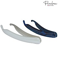 Parcelona French Small 3 Celluloid Set Of 2 French Banana Hair Clip Flexible Ponytail Holder Fashion Durable Styling Women H