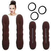 Styla Hair Magic Bun Maker 2 Small 2 Large Foam Sponge Bun Shaper Hair Accessories Brunette