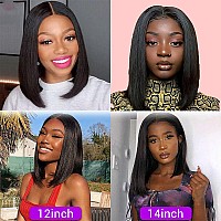 Ainmeys Hair 13X4 Lace Front Wigs Glueless Wigs Human Hair Pre Plucked Short Bob Wigs Brazilian Straight Human Hair Wigs For Bla