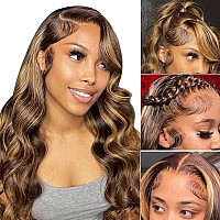 20 Inch Highlight Ombre Lace Front Wigs Human Hair 13X4 Ombre Lace Front Wigs Human Hair Pre Plucked With Baby Hair Hd Transpare