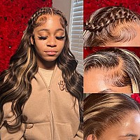 20 Inch Highlight Ombre Lace Front Wigs Human Hair 13X4 Ombre Lace Front Wigs Human Hair Pre Plucked With Baby Hair Hd Transpare