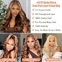 20 Inch Highlight Ombre Lace Front Wigs Human Hair 13X4 Ombre Lace Front Wigs Human Hair Pre Plucked With Baby Hair Hd Transpare