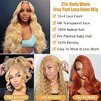 Sfd Honey Blonde Lace Front Wig Human Hair 13X4 Blonde Lace Front Human Hair Wig For Women Honey Blonde Wig Human Hair Hd Lace A