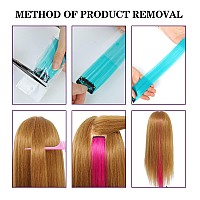 12PCS Colored Pink and Lake Blue Hair Extensions 22 Inch Colorful Clip in Hair Extensions Straight Synthetic Hairpiece for Women Kids Girls Halloween Christmas Cosplay(12Pcs-Pink and Lake Blue)