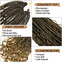 Goddess Box Braids Crochet Hair With Curly Ends 22 Inch Bohomian Box Braids Crochet Braids 8 Packs 3X Crochet Braids Synthetic B