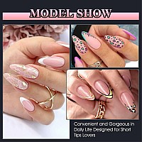 Gelike Ec 240Pcs Soft Gel Nail Tips Kit Clear Cover Full Nail Extensions Medium Almond Preshaped Acrylic False Gelly Nail T