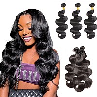 Body Wave Bundles Human Hair 16 18 20 Inch 10A Grade Human Hair Bundles Body Wave 3 Bundles 100 Unprocessed Brazilian Virgin Ha