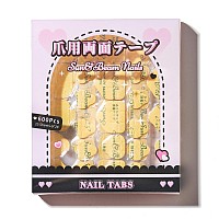 Sunbeam Nails Adhesive Tabs 25 Sheets For Press On False Nail Tip Gel Glue Double Sided Tape Stickers Waterproof Transparent St