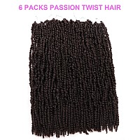 6 Packs Passion Twist Crochet Hair 30 Inch Prelooped Crochet Braids Pretwisted Spring Twist Crochet Hair For Black Women 30 Inc